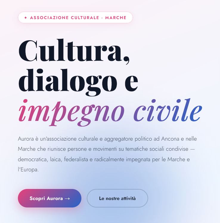 Aurora per le Marche